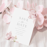 Verbluffende Blush Floral Elegance Bruiloft Save The Date<br><div class="desc">Prachtige Blush Floral Elegance Bruiloft Bewaar de datum Zie bijpassend collectie in onze Niche en Nest Store</div>