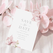 Verbluffende Blush Floral Elegance Bruiloft Save The Date