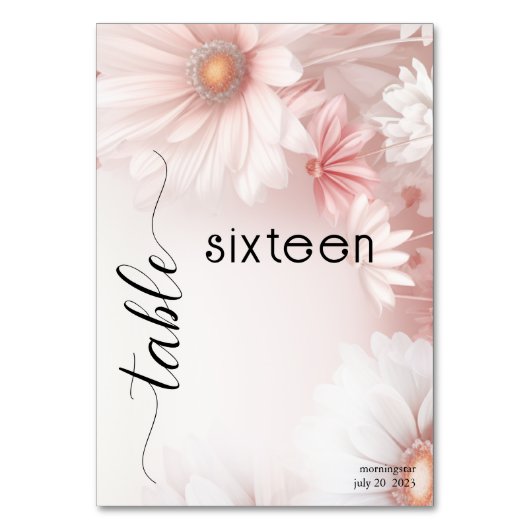 Verbluffende Blush Pink Daisies Kaart (Voorkant)