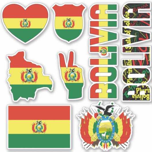 Verbluffende Bolivia vormen nationale symbolen Sticker (Voorkant)
