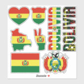 Verbluffende Bolivia vormen nationale symbolen Sticker (Vel)