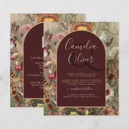 Verbluffende  botanische Bourgogne Floral Weddin