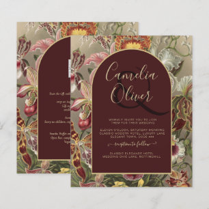 Verbluffende  botanische Bourgogne Floral Weddin