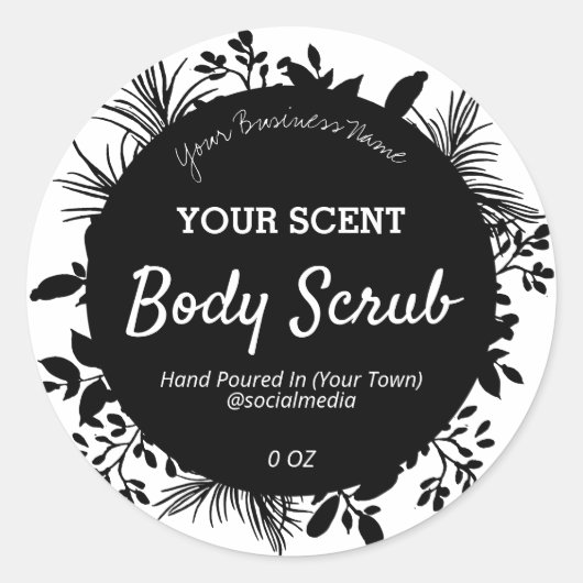 Verbluffende botanische productetiketten ronde sticker (Voorkant)