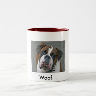 Verbluffende Boxer Dog-Mok Tweekleurige Koffiemok