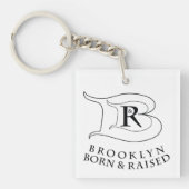 VERBLUFFENDE BROOKLYN GEBOREN & GETOGEN SLEUTELRIN SLEUTELHANGER (Voorkant)