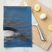 Verbluffende Bufflehead Duck bij de Pond Theedoek (Quarter Fold)