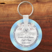 Verbluffende Cheap Personalized Weddenparty Favors Sleutelhanger (Achterkant)