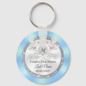 Verbluffende Cheap Personalized Weddenparty Favors Sleutelhanger (Achterkant)