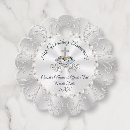 Verbluffende CHRISTELIJKE 25e Jubileum bevordert i Bedankjes Labels (Voorkant)