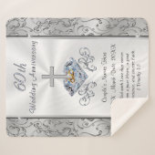 Verbluffende Christelijke, 60ste bruiloft Jubileum Sherpa Deken (Voorkant (horizontaal))