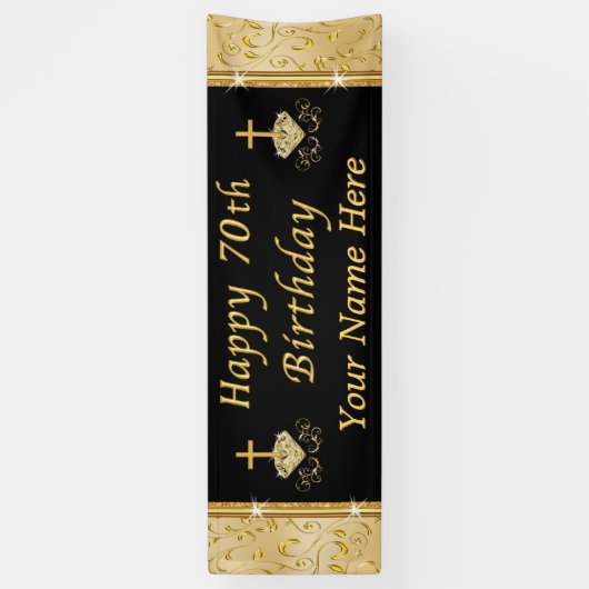 Verbluffende CHRISTELIJKE Happy 70th Birthday Bann Spandoek (Verticaal)