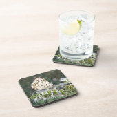 Verbluffende crème en chocolade-vlinder bier onderzetter (Rechterzijde)