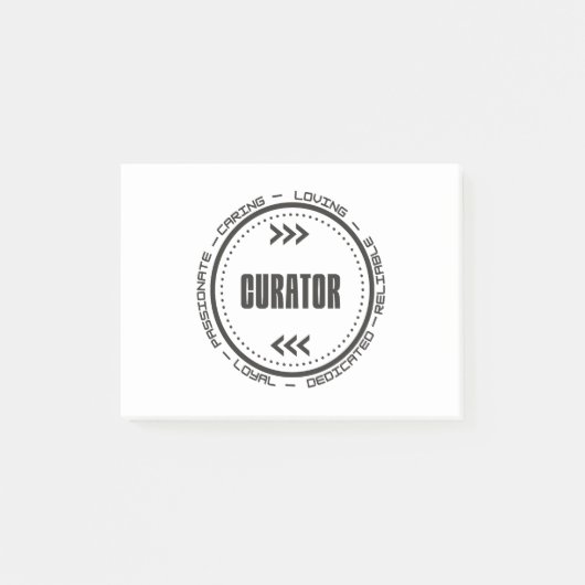 Verbluffende curator post-it® notes (Voorkant)