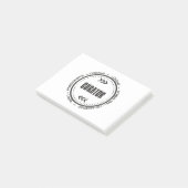 Verbluffende curator post-it® notes (Schuin)