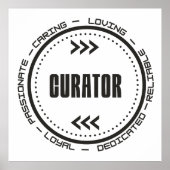 Verbluffende curator poster (Voorkant)
