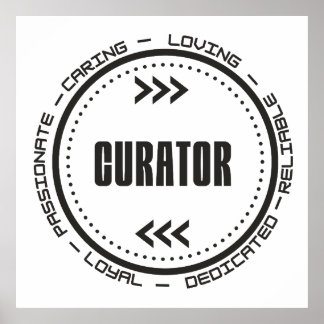 Verbluffende curator poster