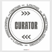 Verbluffende curator sticker (Vel)