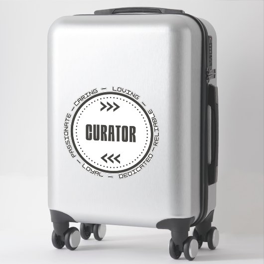 Verbluffende curator sticker (Koffer)