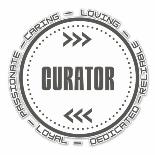 Verbluffende curator sticker (Voorkant)