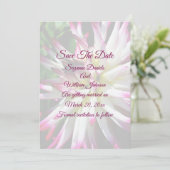 Verbluffende Dahlia Bloem Bruiloft Save The Date (Staand voorkant)