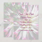 Verbluffende Dahlia Bloem Bruiloft Save The Date (Voorkant / Achterkant)