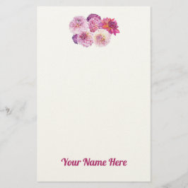 Verbluffende Dahlias Persoonlijke Briefpapier