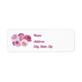 Verbluffende Dahlias Retouradreslabels Etiket