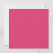 Verbluffende Damask repetitie Dinner Invite (fusch Kaart (Achterkant)