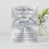 Verbluffende diamant, sla de datumkaarten op, pers kaart (Staand voorkant)