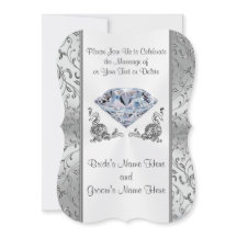 Verbluffende Diamond bruiloft uitnodigingen Jouw t