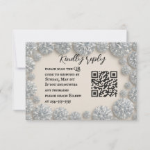 Verbluffende Diamond QR Code Huwelijksreactiekaart