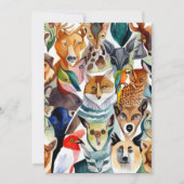 Verbluffende dieren feestdagenkaart (Voorkant)