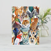 Verbluffende dieren feestdagenkaart (Staand voorkant)