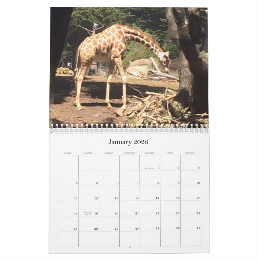 Verbluffende dieren kalender (Jan 2026)
