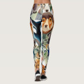 Verbluffende dieren leggings (Achterkant)