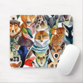 Verbluffende dieren muismat (Met muis)