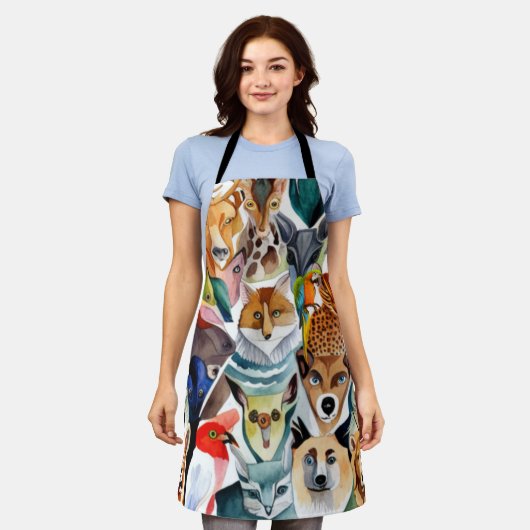 Verbluffende dieren schort (Gedragen)