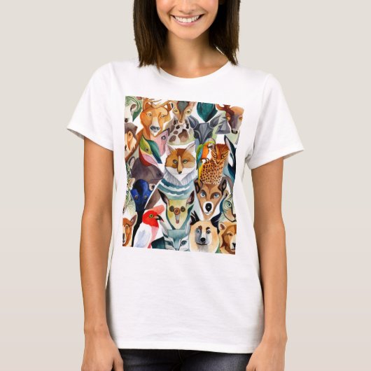 Verbluffende dieren t-shirt (Voorkant)