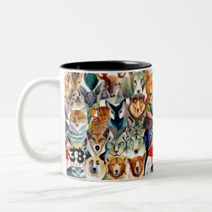 Verbluffende dieren tweekleurige koffiemok