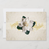 Verbluffende donkergroene en ivoren Gardenia bruil Kaart (Achterkant)