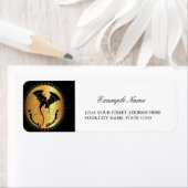 Verbluffende draak in goud en zwart etiket (Insitu)