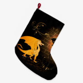 Verbluffende draken met florale elementen grote kerstsok (Voorkant (Hangend))
