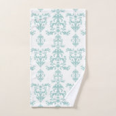 Verbluffende Duck Egg Blue Damask Wath-handdoekset Bad Handdoek (Handdoek)