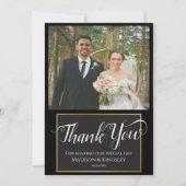 Verbluffende Edgy Black Gothic Minimal bedankpas Kaart (Voorkant)