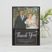 Verbluffende Edgy Black Gothic Minimal bedankpas Kaart (Staand voorkant)