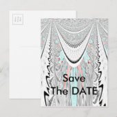 Verbluffende edgy zachte cyaan kleuren vector illu aankondigingskaart (Voorkant / Achterkant)