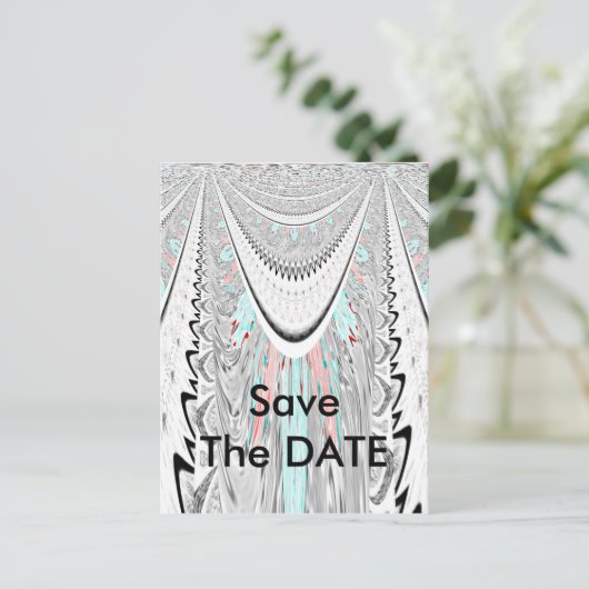 Verbluffende edgy zachte cyaan kleuren vector illu aankondigingskaart (Staand voorkant)