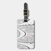 Verbluffende edgy zachte cyaan kleuren vector illu bagagelabel (Voorkant verticaal)