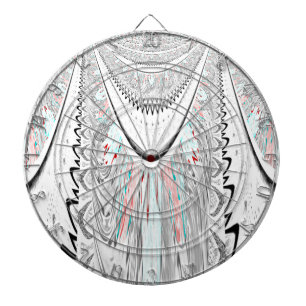 Verbluffende edgy zachte cyaan kleuren vector illu dartbord